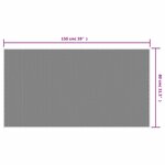 vidaXL Tapis d'extérieur marron et blanc 80x150 cm design réversible