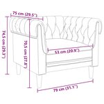 vidaXL Fauteuil Chesterfield marron tissu