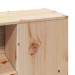 vidaXL Lit bibliothèque sans matelas 150x200 cm bois massif
