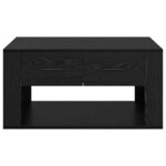 vidaXL Table basse Chêne noir 80 x 50 x 40 cm Bois d'ingénierie