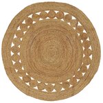 vidaXL Tapis de surface Naturel Ø 150 cm Jute
