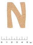 Alphabet en bois MDF adhésif 5 cm Lettre N - Terre et Bois Créations