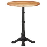 vidaXL Table de bistro Ø60x76 cm Bois d'acacia massif