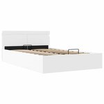 vidaXL Cadre de lit à rangement hydraulique sans matelas avec LED