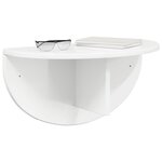 vidaXL Étagère Murale Blanc brillant 38 x 19 x 19 cm Bois d'ingénierie
