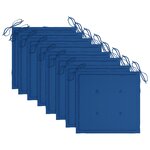 vidaXL Chaises pliables de jardin avec coussins lot de 8 Teck solide