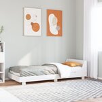 vidaXL Cadre de lit sans matelas blanc 75x190 cm bois de pin massif