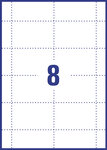 Pochette de 200 étiquettes pour badges à clip plastique format 5,5 x 8,6 cm AVERY ZWECKFORM