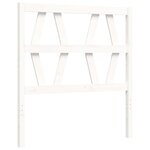 vidaXL Cadre de lit avec tête de lit blanc simple bois massif