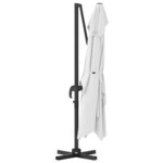 vidaXL Parasol Roma à Bras Déporté Beige et Noir 352 x 251 x 260 cm