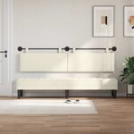 vidaXL Tête de lit suspendue Crème Tissu en velours côtelé