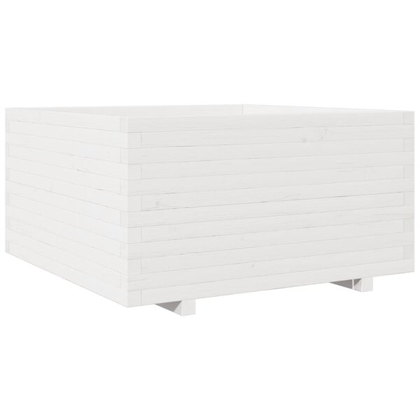 vidaXL Jardinière blanc 90x90x49 5 cm bois de pin massif