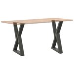 vidaXL Pieds de table à manger 2 pièces Anthracite 50 x (72-73 3) cm Acier