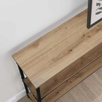 vidaXL Table console avec étagère chêne artisanal 100 x 22.5 x 75 cm