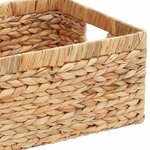 vidaXL Paniers de rangement 3 Pièces Naturel 40 x 30 x 18 cm