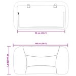 vidaXL Coussin de tête de lit Hvar noir 90 cm similicuir