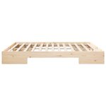 vidaXL Cadre de lit surélevé Marron 200 x 200 cm Bois massif en pin
