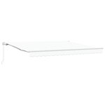 vidaXL Auvent Rétractable Blanc 400 × 350 cm Tissu et Métal