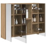 vidaXL Armoire Miroir de Salle de Bain Chêne artisan 60 x 14 5 x 50 cm