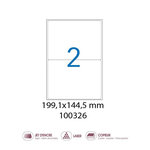 Boite 100f a4 200 etiquettes cop/las/jet coins arrondis 199 6 x 144 5 mm blanc etibox
