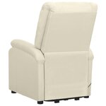 vidaXL Fauteuil Crème Tissu