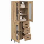 vidaXL Haut Armoire Montage mural Chêne artisanal 69 5 x 34 x 180 cm