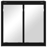 vidaXL Armoire Miroir de Salle de Bain avec porte Noir 60 x 20 x 60 cm