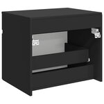 vidaXL Cabinet de Salle de Bain Mural Noir 59 x 44 5 x 50 cm