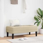 vidaXL banc Crème 113 x 57 x 39 cm tissu