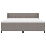 vidaXL Lit à ressorts avec matelas Taupe 200 x 180 cm Polyester