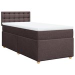 vidaXL Sommier à lattes de lit avec matelas Marron foncé 90x190 cm