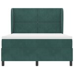 vidaXL Lit à ressorts avec matelas Vert foncé 200 x 140 cm Polyester