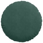 vidaXL Coussins de siège 2 Pièces Vert foncé Ø80 x 29 cm Velours