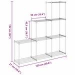 vidaXL Étagère de rangement blanc 43 x 27 x 90 cm Aluminium