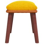 vidaXL Repose-pied Jaune moutarde 45x29 5x35 cm Tissu et similicuir