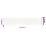vidaXL Auvent latéral rétractable de patio 117x600 cm Crème