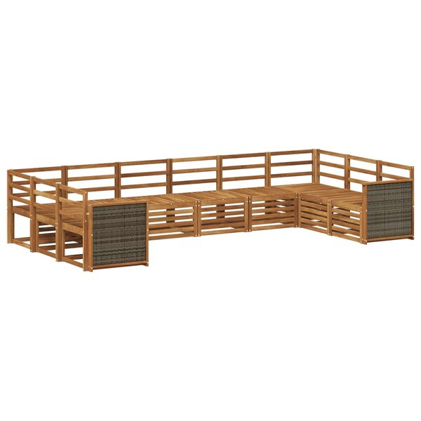vidaXL Ensemble de canapés d'extérieur 7 pc Naturel
