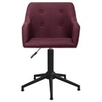 vidaXL Chaises à manger pivotantes lot de 2 violet tissu