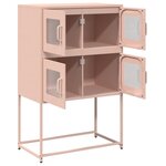 vidaXL Buffet haut rose 68x39x107 cm acier