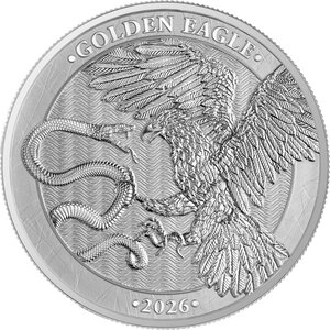 Monnaie GOLDEN EAGLE 1 Oz Argent 5€ Euro Malta 2026