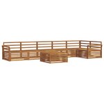 vidaXL Ensemble de canapés d'extérieur 7 Pièces Naturel
