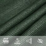 vidaXL Voile d'ombrage 160 g/m² Vert foncé 2 5x4 m PEHD