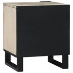 vidaXL Cabinet de chevet Blanc et Noir 40 x 33 x 46 cm