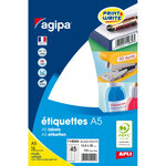 Etiquettes blanches 16 feuilles A5 12 8x38mm 720 pièces