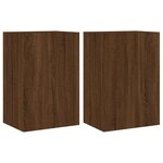 vidaXL Meubles TV muraux 2 Pièces chêne marron 40 5x30x60 cm