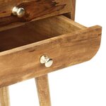 vidaXL Table de chevet 43 x 30 x 58 cm Bois de manguier massif