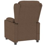 vidaXL Fauteuil inclinable électrique Marron Tissu