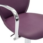 vidaXL Tabourets de bar avec accoudoir lot de 2 violet similicuir