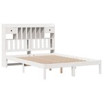 vidaXL Lit bibliothèque sans matelas blanc 140x190 cm bois pin massif