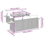 vidaXL Salon de jardin avec coussins 7 Pièces beige résine tressée acacia
